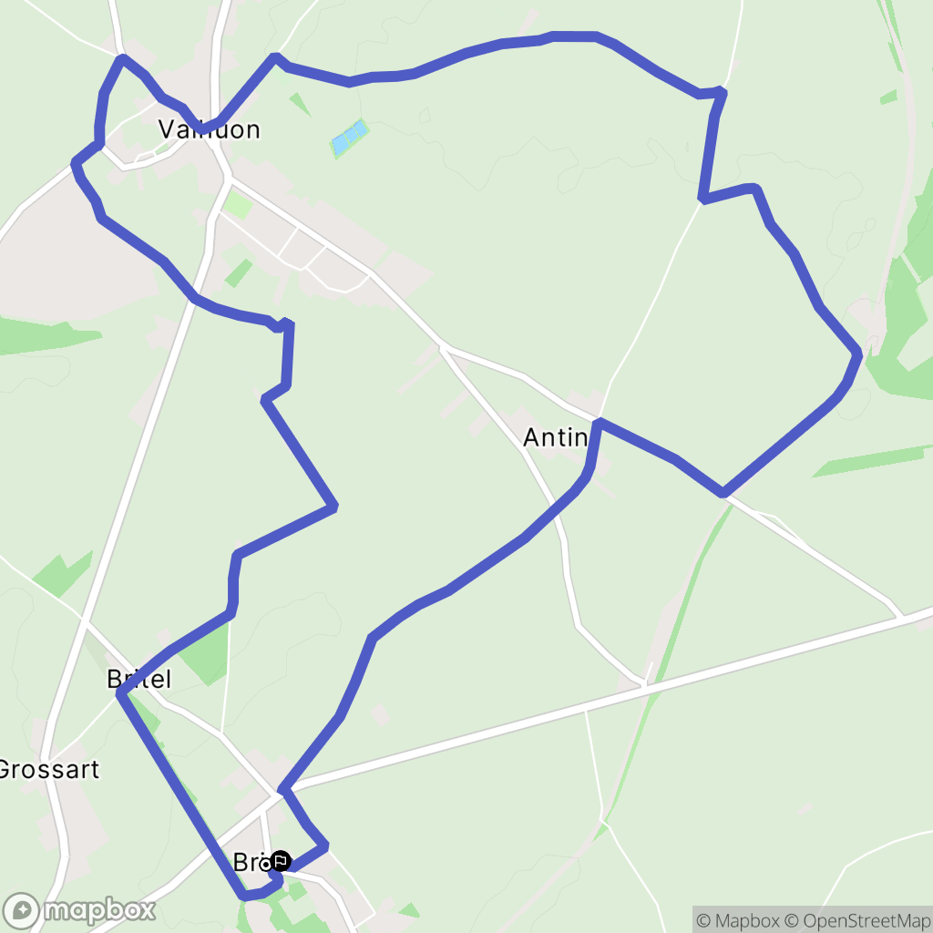 Brias : carte du parcours de randonnée - France