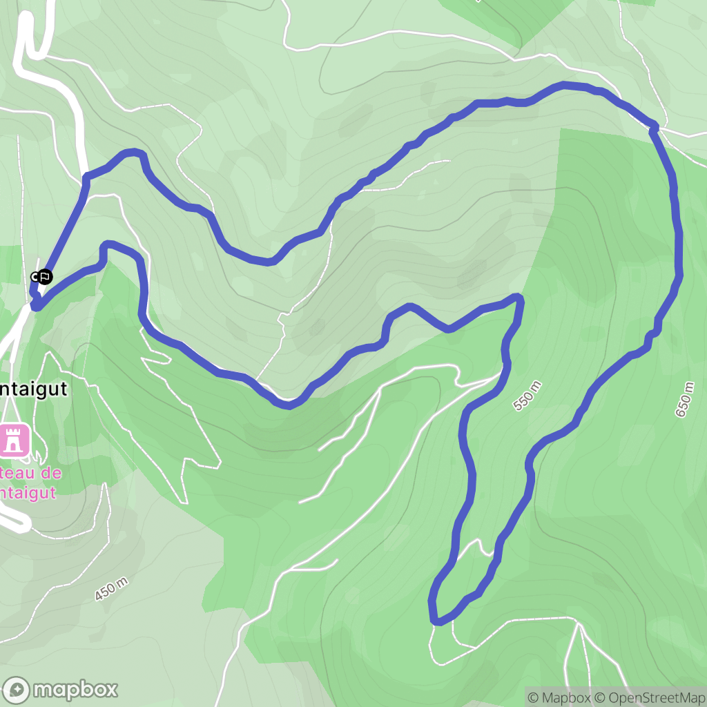 Gissac : carte du parcours de randonnée - France