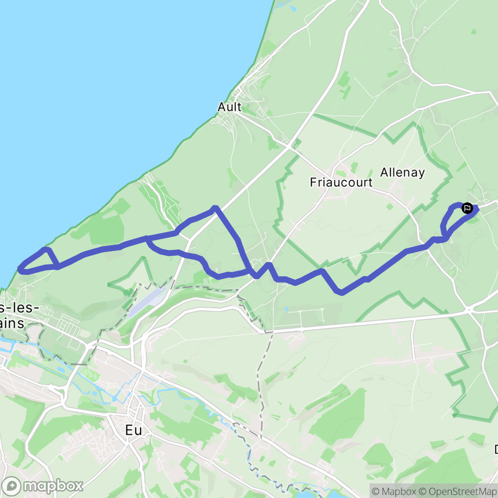 Tully : carte du parcours de randonnée - France
