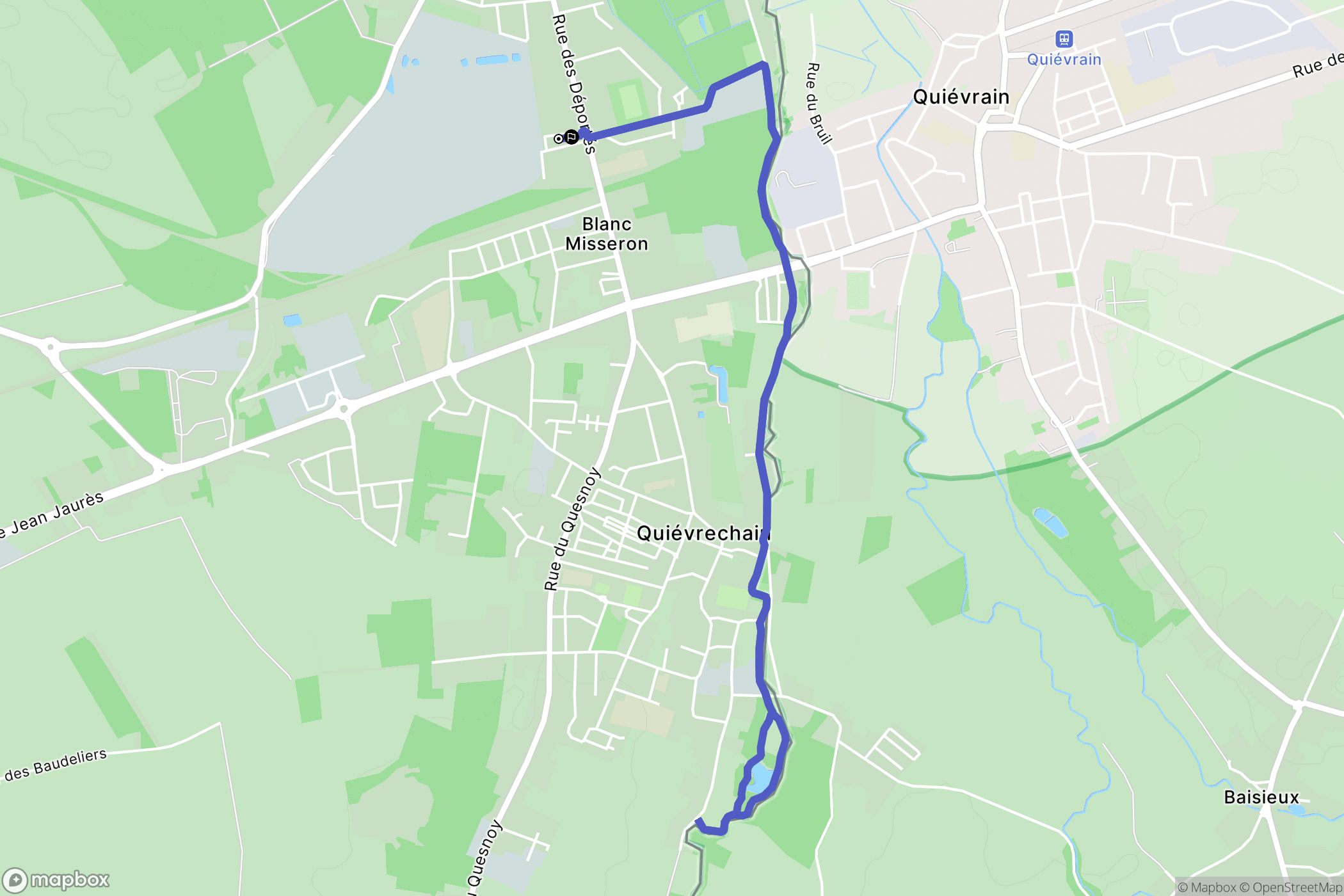 Crespin : carte du parcours de randonnée - France