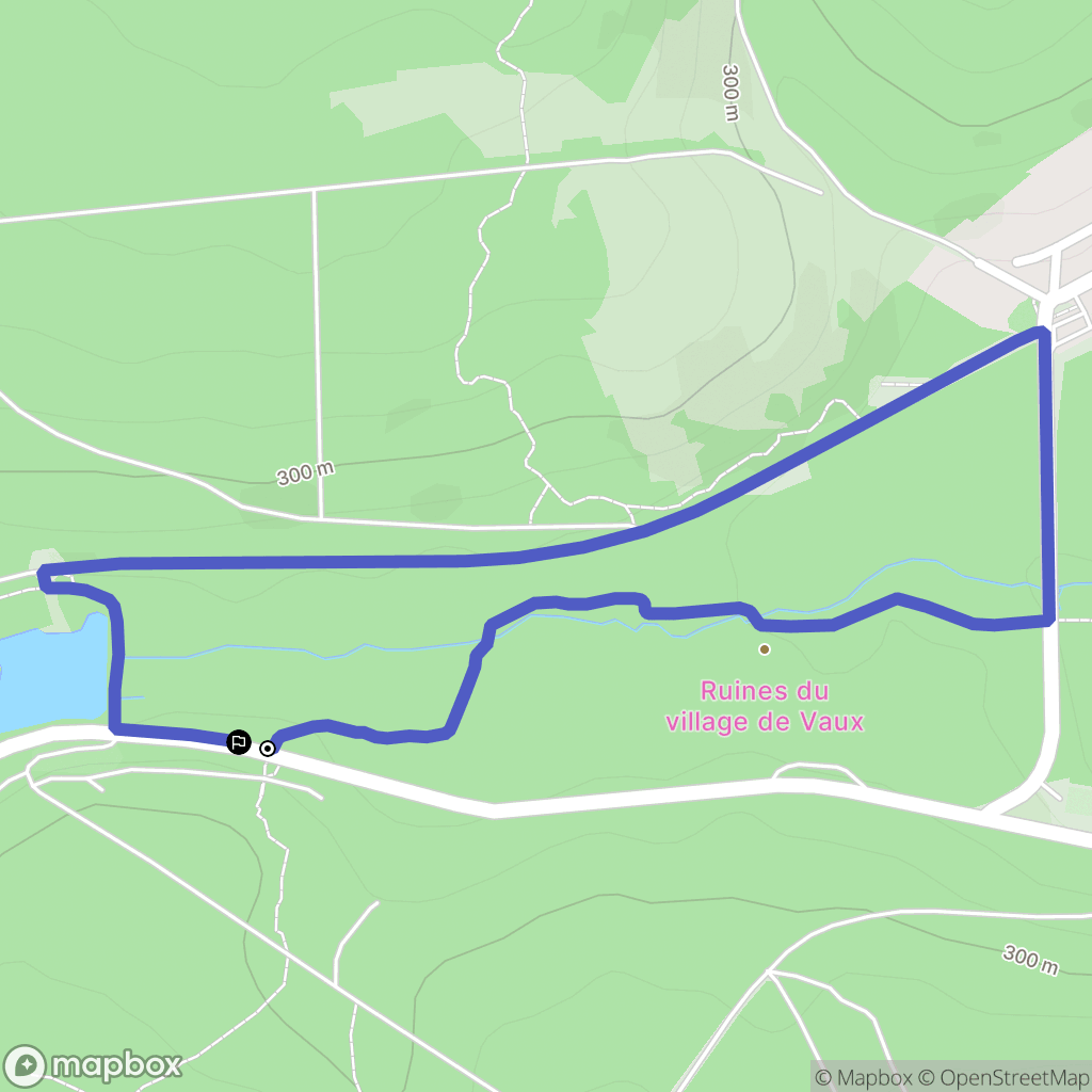 Douaumont-Vaux : carte du parcours de randonnée - France