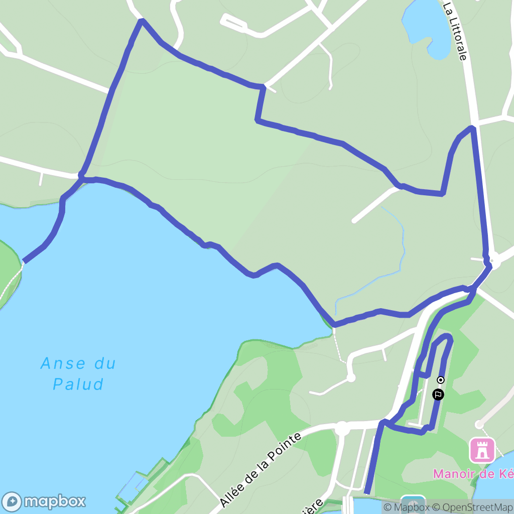 Arradon : carte du parcours de randonnée - France