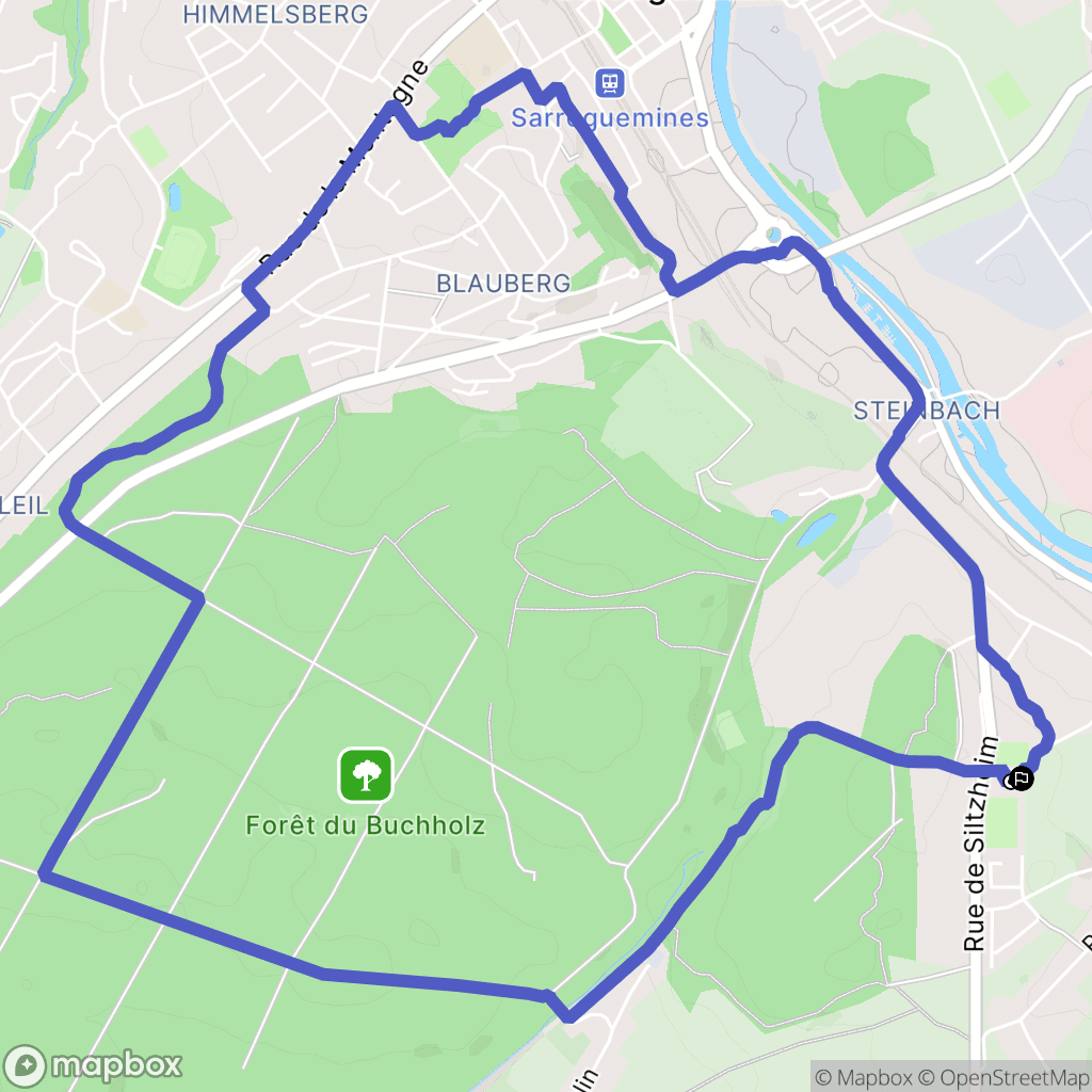 Rémelfing : carte du parcours de randonnée - France