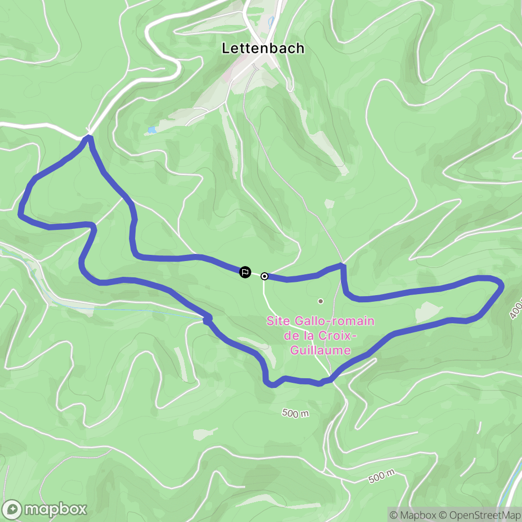 Saint-Quirin : carte du parcours de randonnée - France