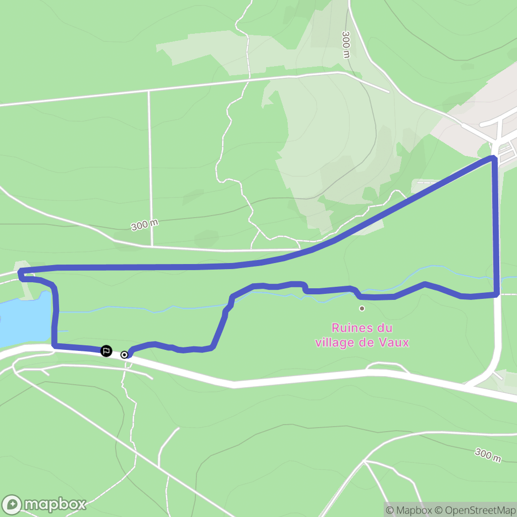 Douaumont-Vaux : carte du parcours de randonnée - France