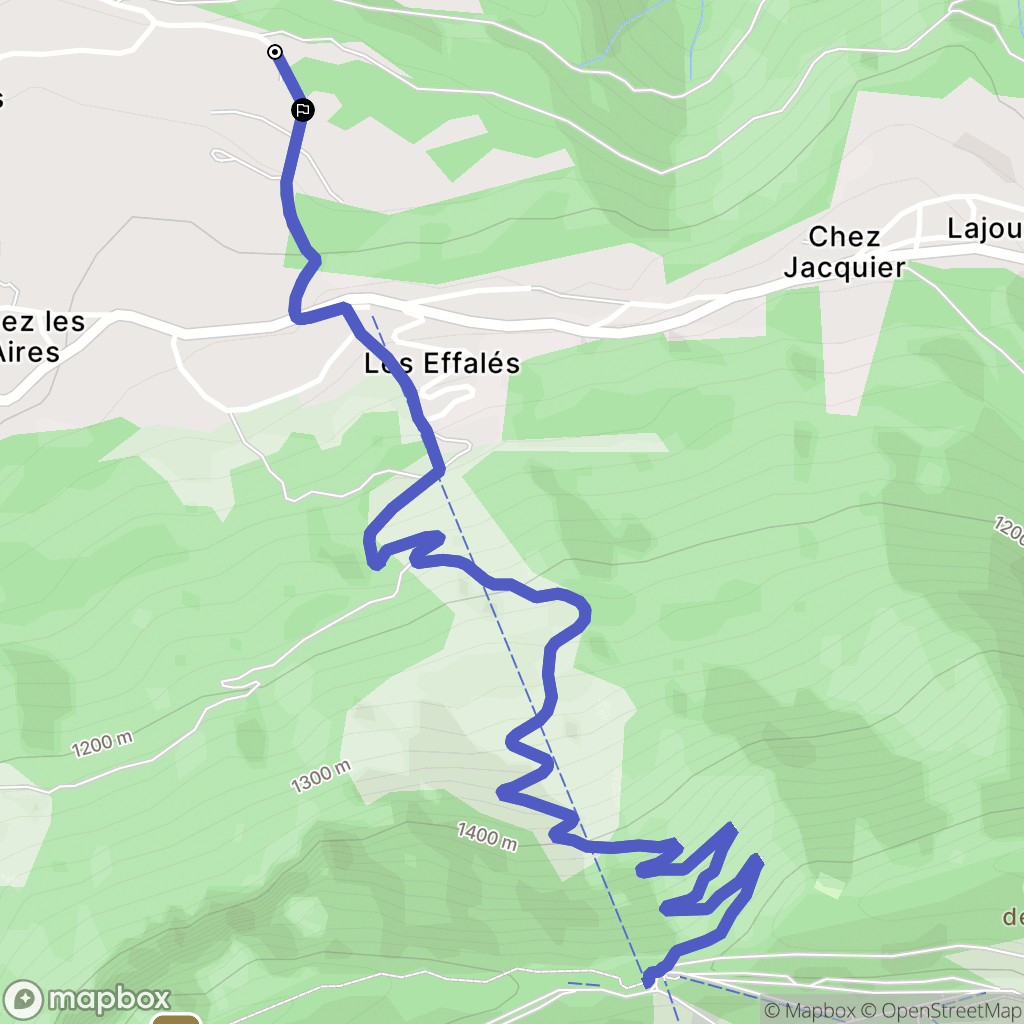 Thollon-les-Mémises : carte du parcours de randonnée - France