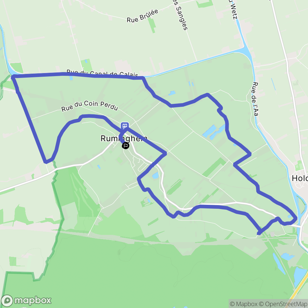 Ruminghem : carte du parcours de randonnée - France