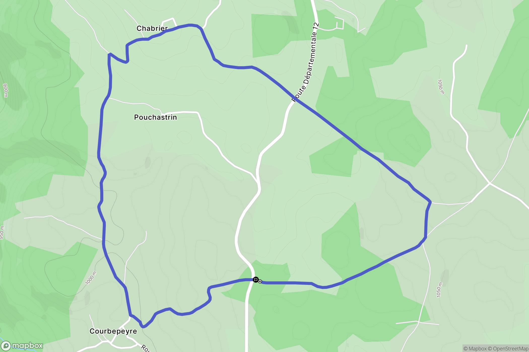Arzenc-d'Apcher : carte du parcours de randonnée - France