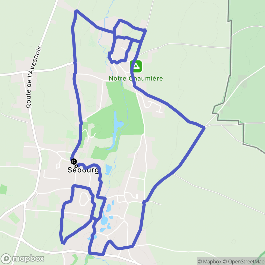 Sebourg : carte du parcours de randonnée - France