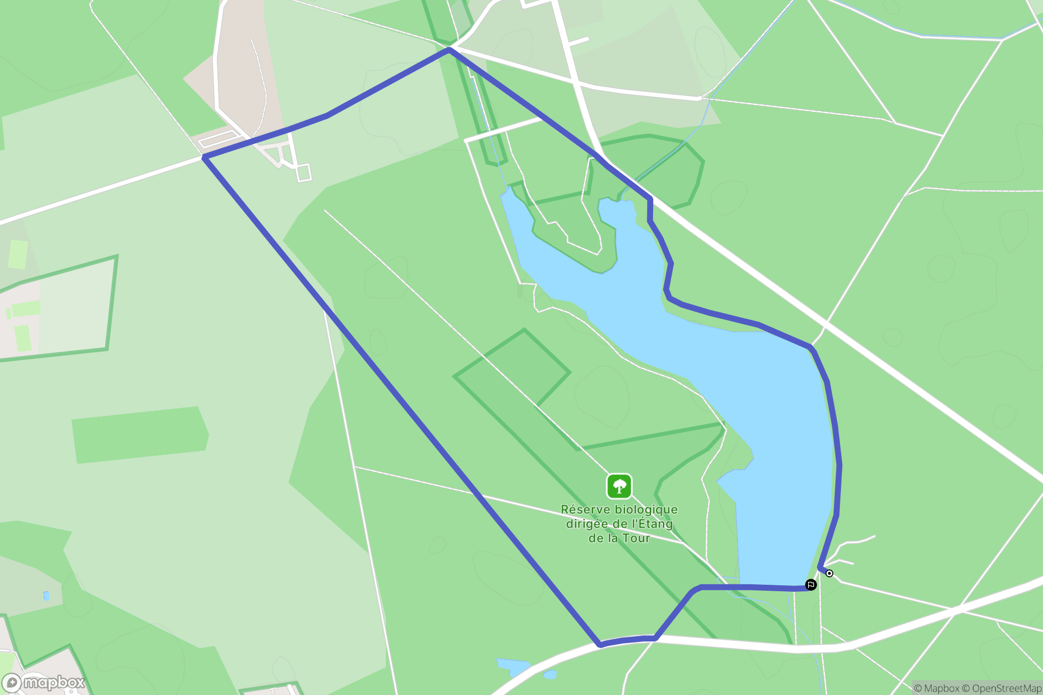 Rambouillet : carte du parcours de randonnée - France