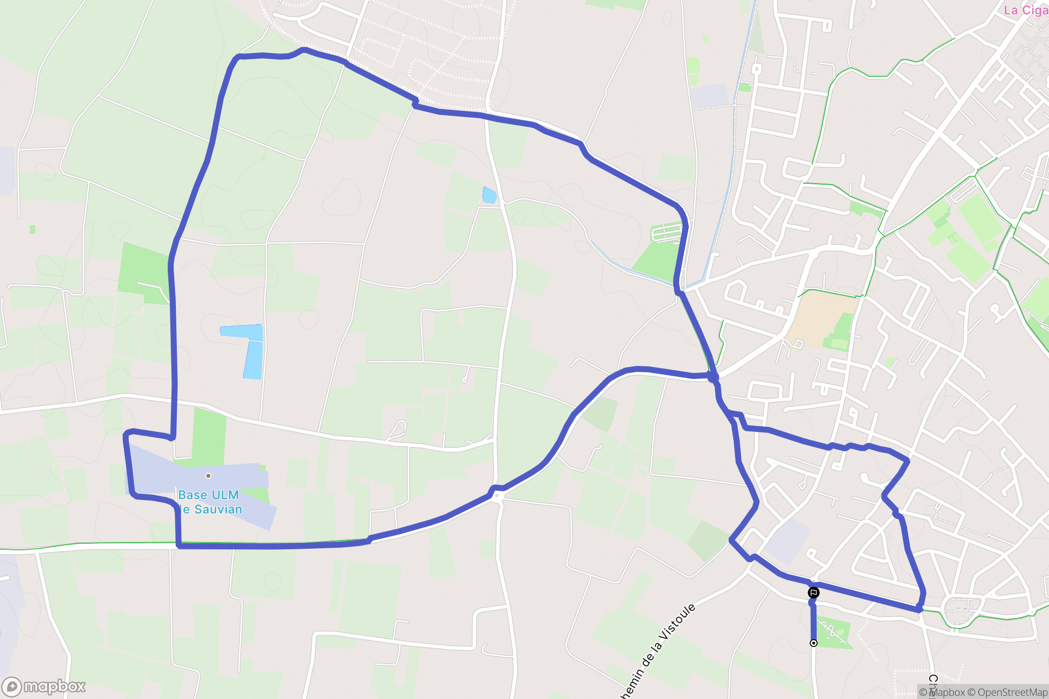 Sérignan : carte du parcours de randonnée - France