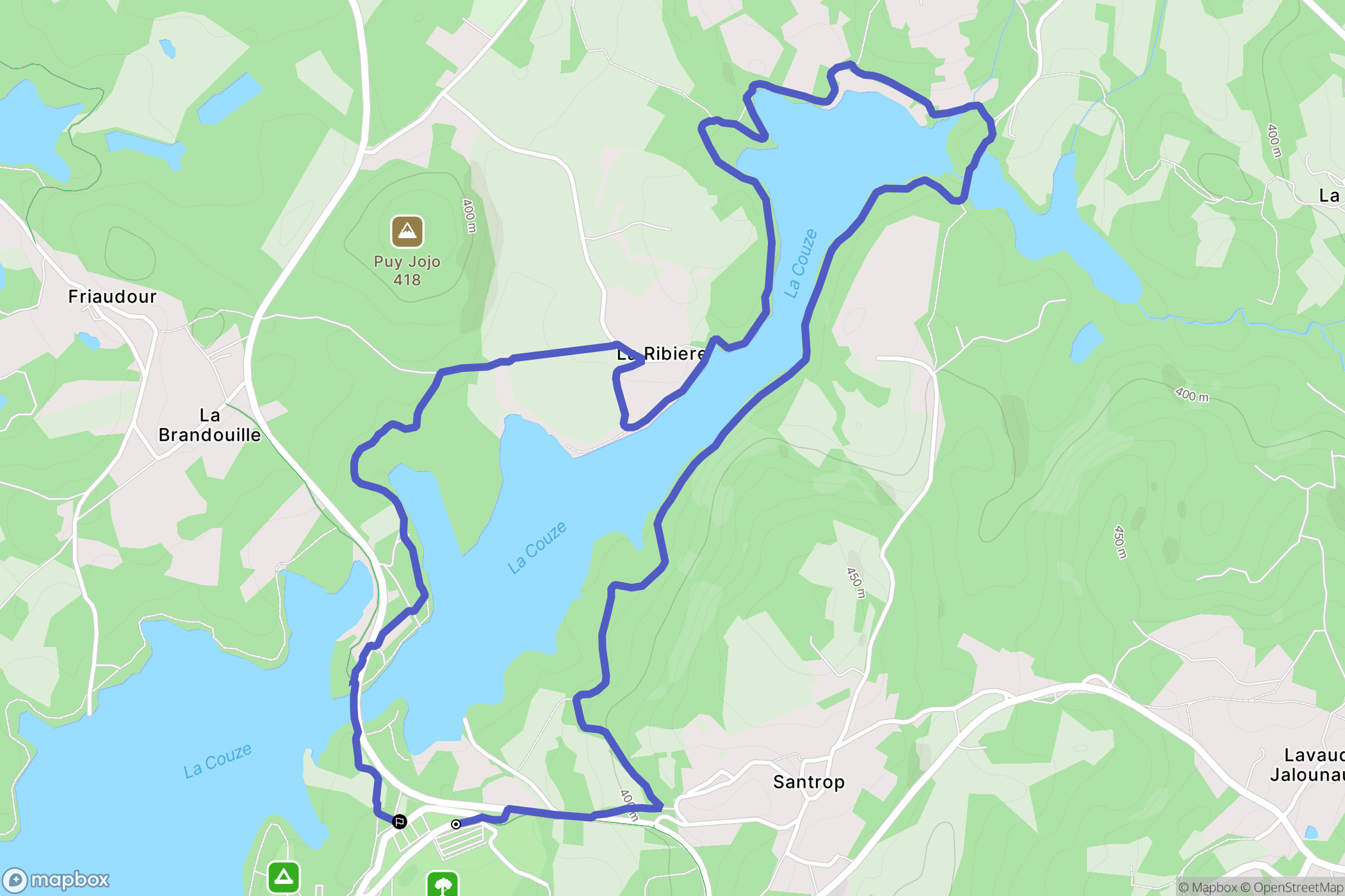 Razès : carte du parcours de randonnée - France