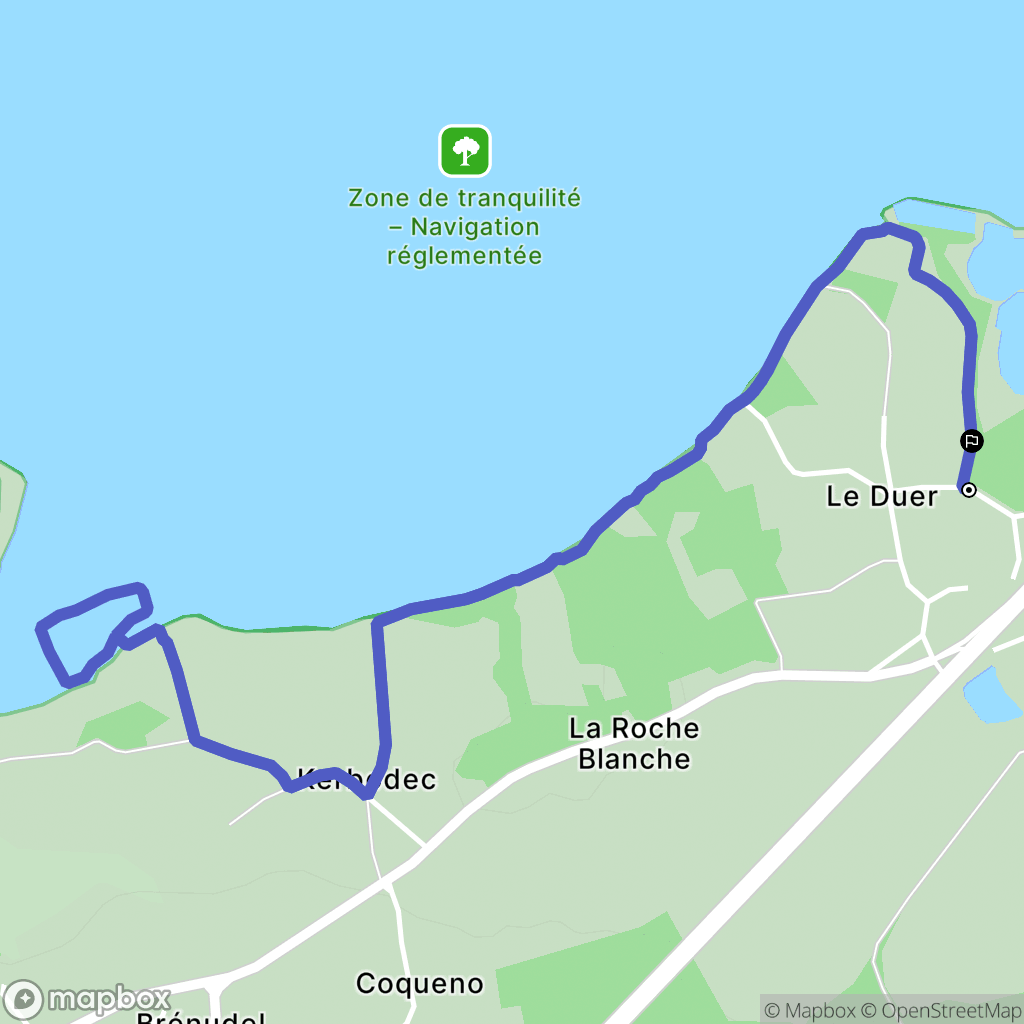 Sarzeau : carte du parcours de randonnée - France