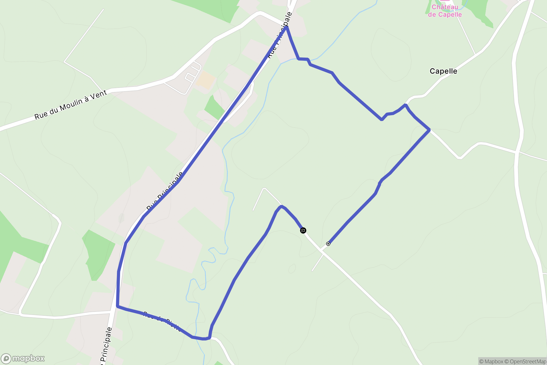 Reclinghem : carte du parcours de randonnée - France