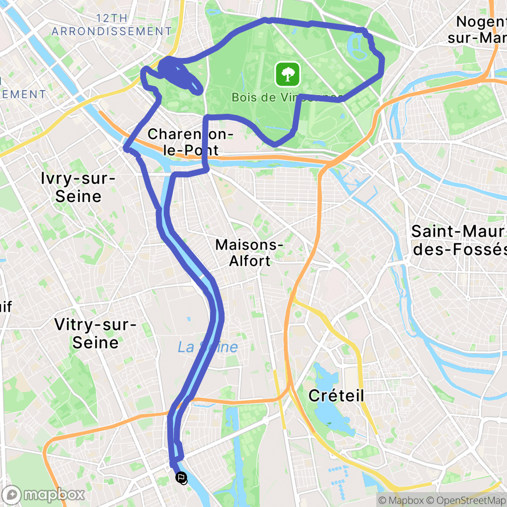 Choisy-le-Roi : carte du parcours de randonnée - France