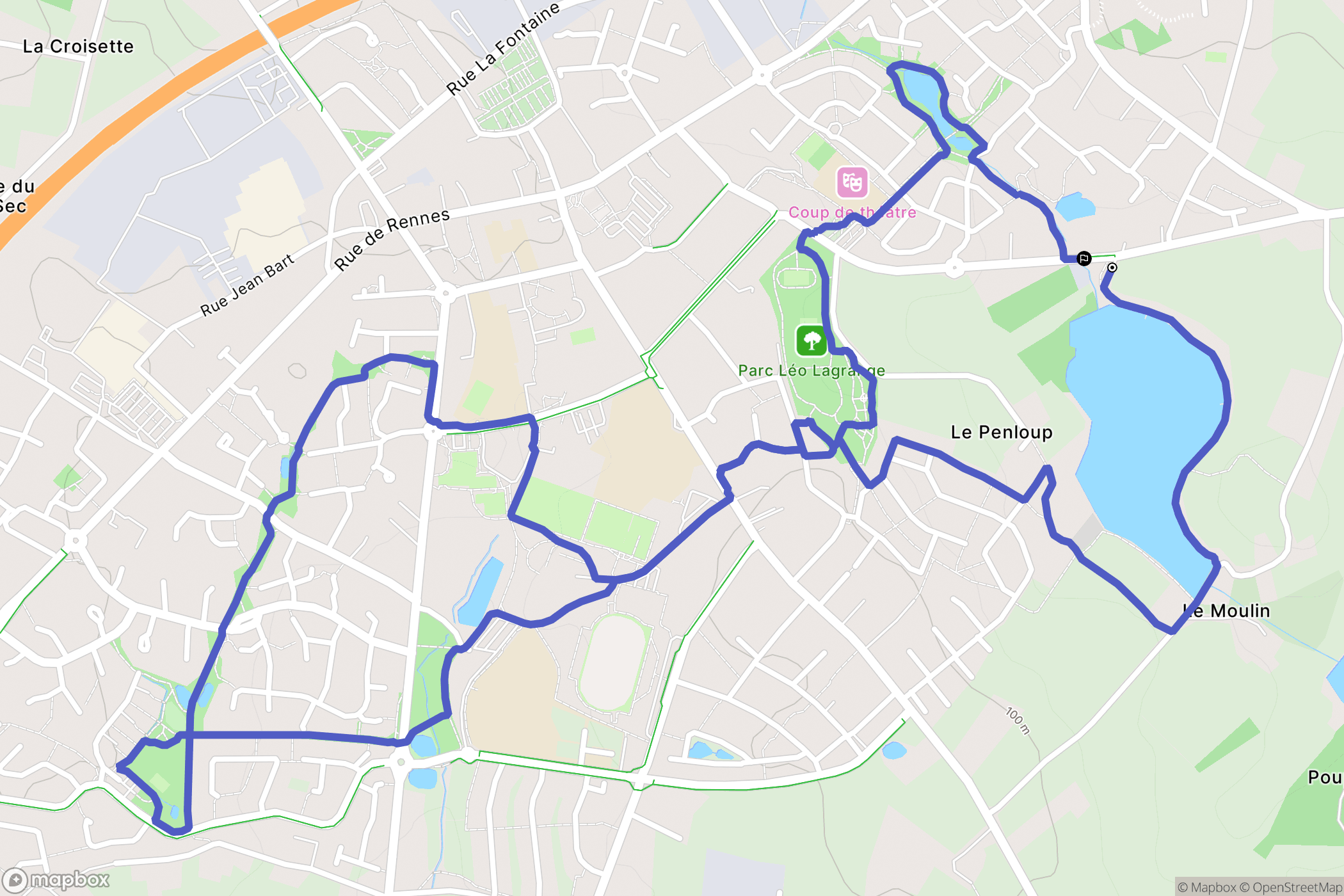 Liffré : carte du parcours de randonnée - France