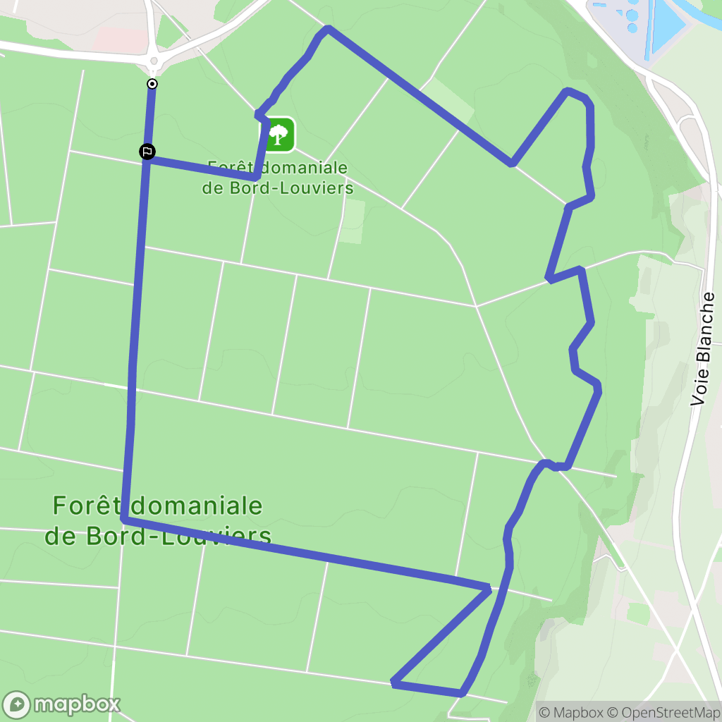 Les Damps : carte du parcours de randonnée - France