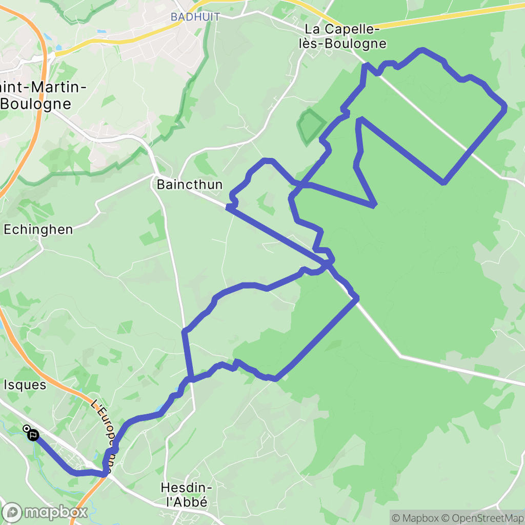 Isques : carte du parcours de randonnée - France