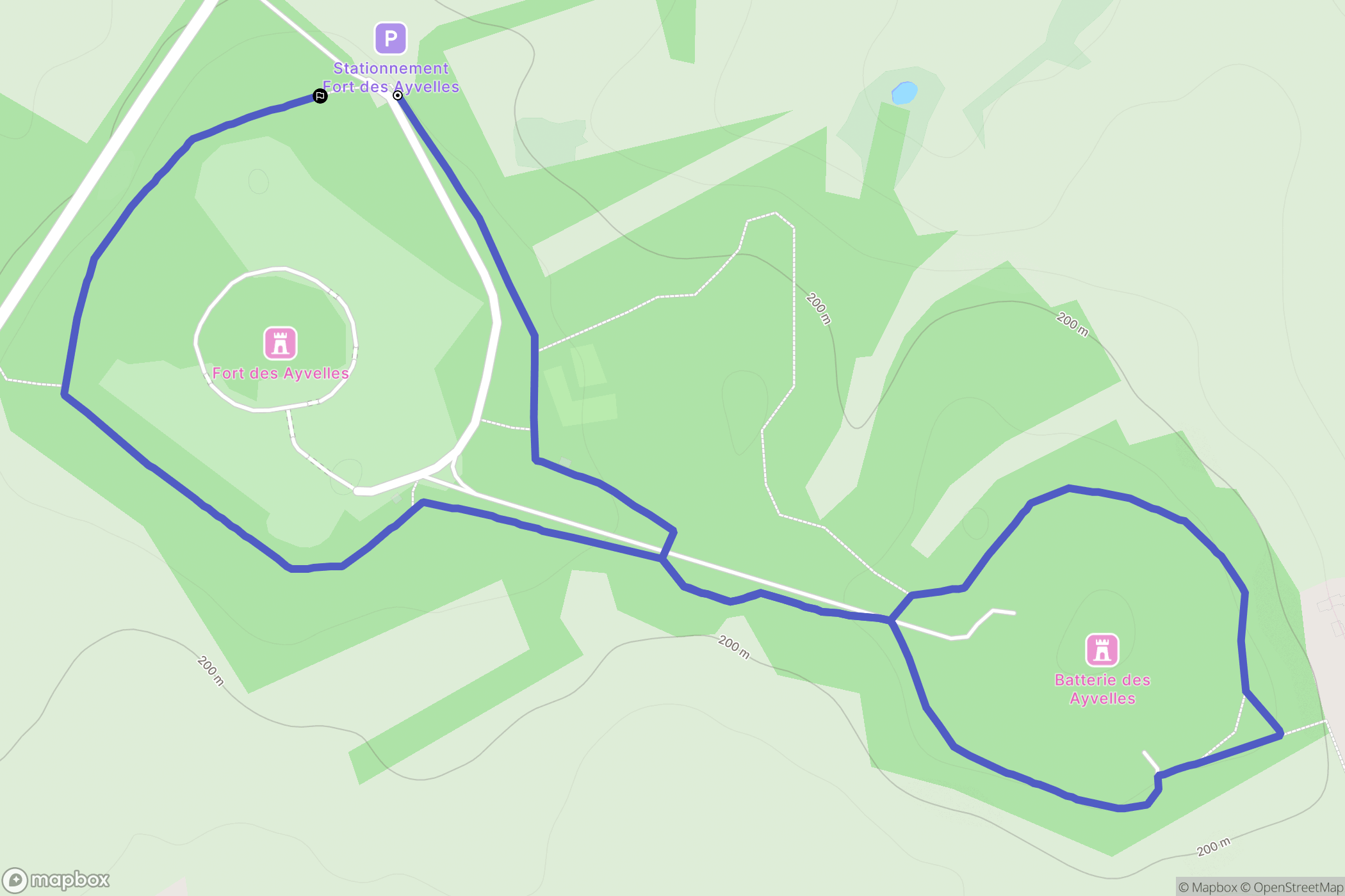 Villers-Semeuse : carte du parcours de randonnée - France