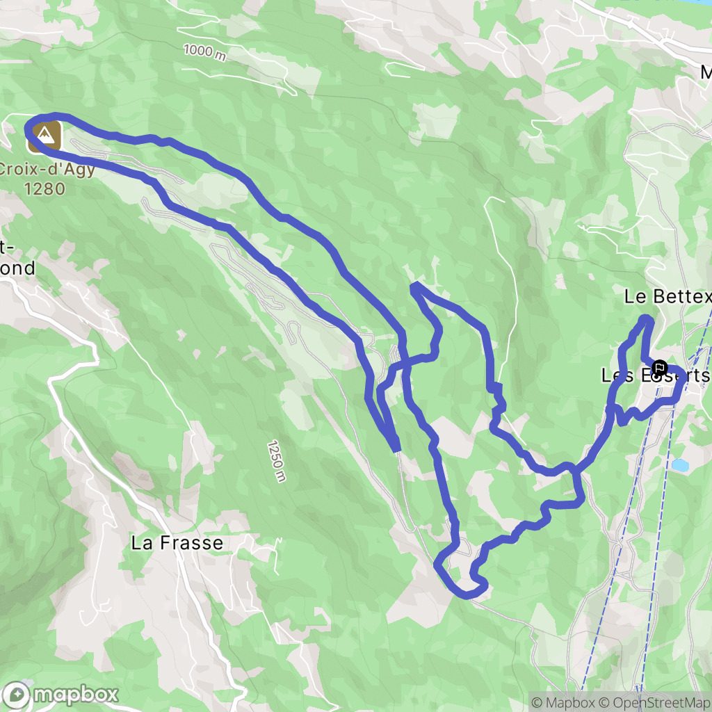 Morillon : carte du parcours de randonnée - France