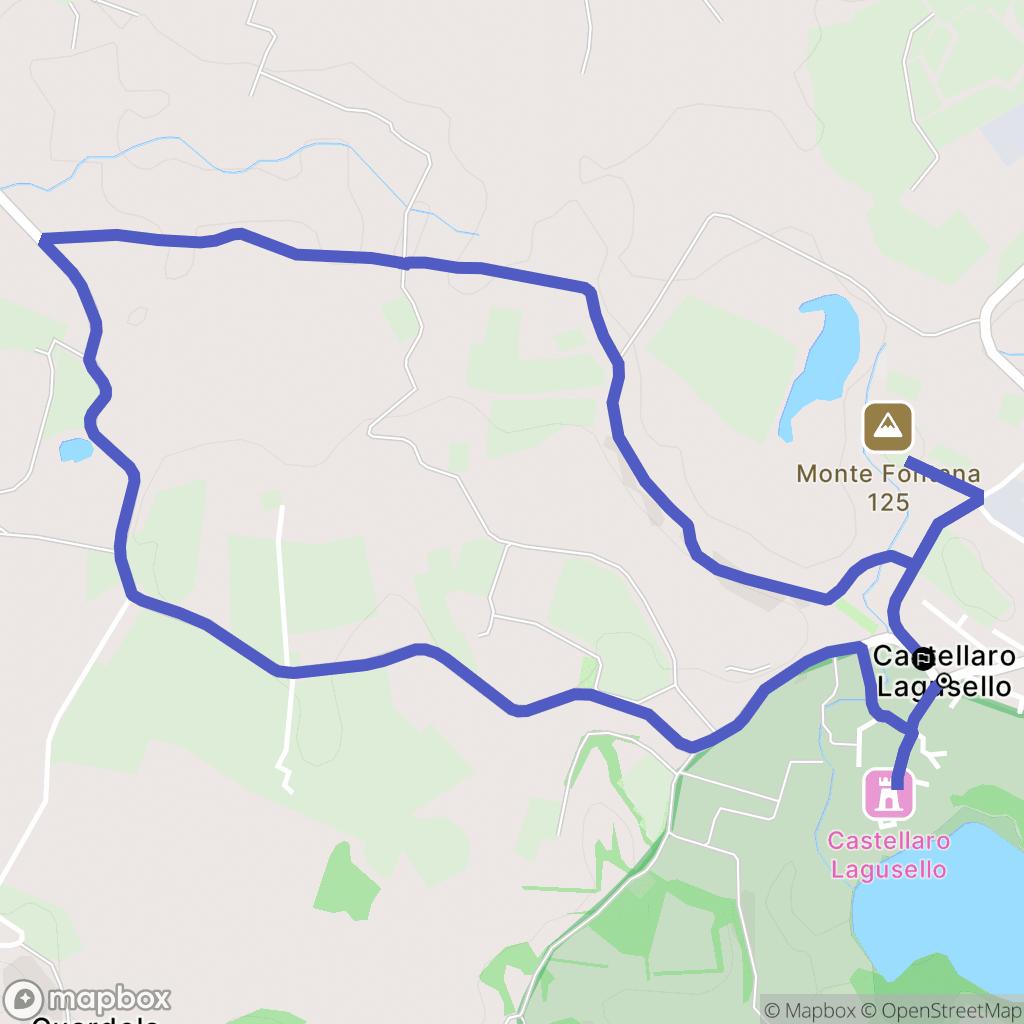 Castellaro Lagusello : carte du parcours de randonnée - Italy