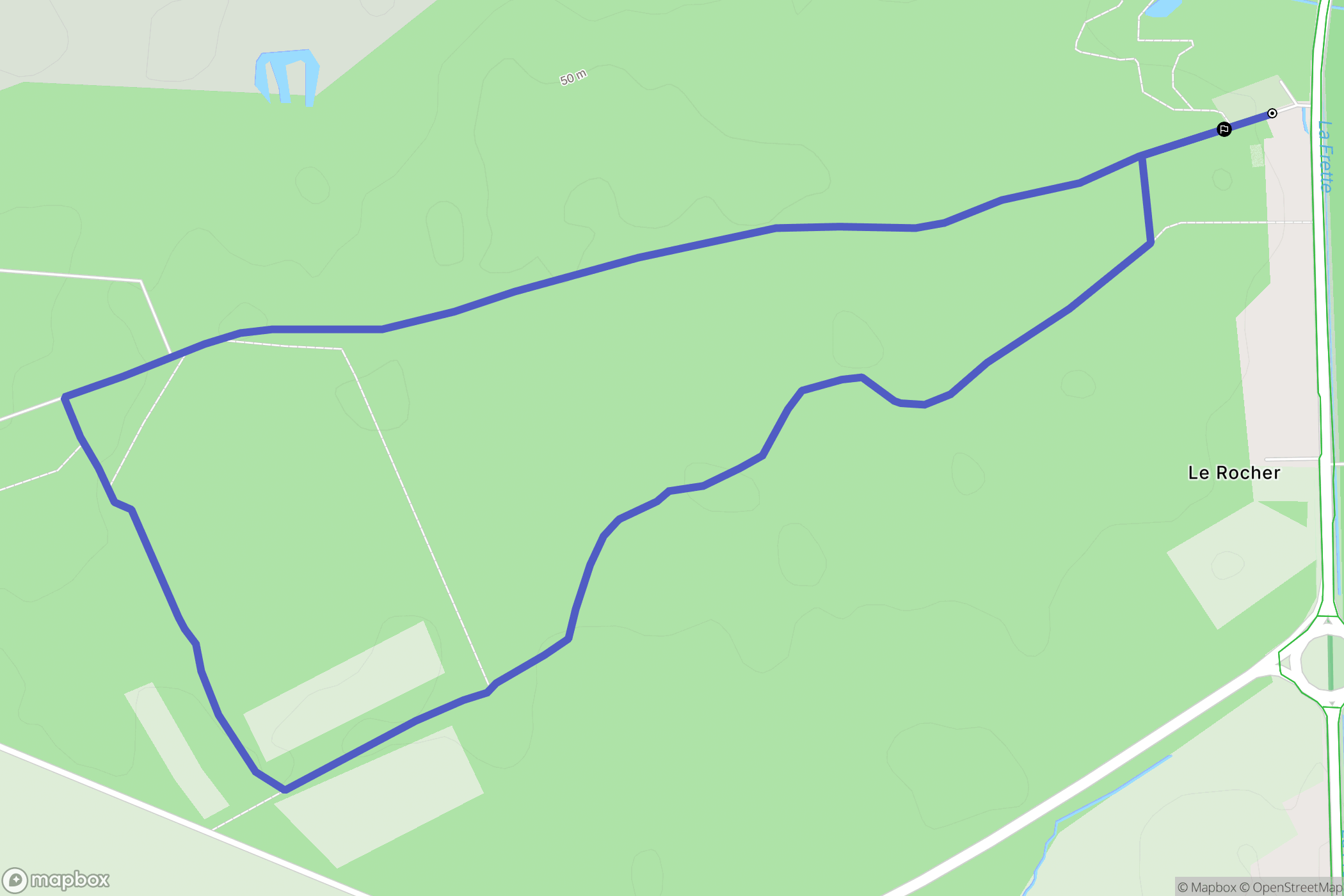 Les Ageux : carte du parcours de randonnée - France