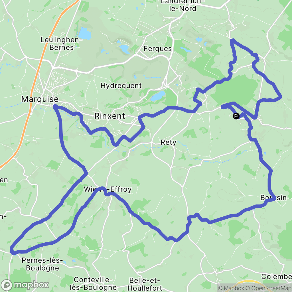 Hardinghen : carte du parcours de randonnée - France