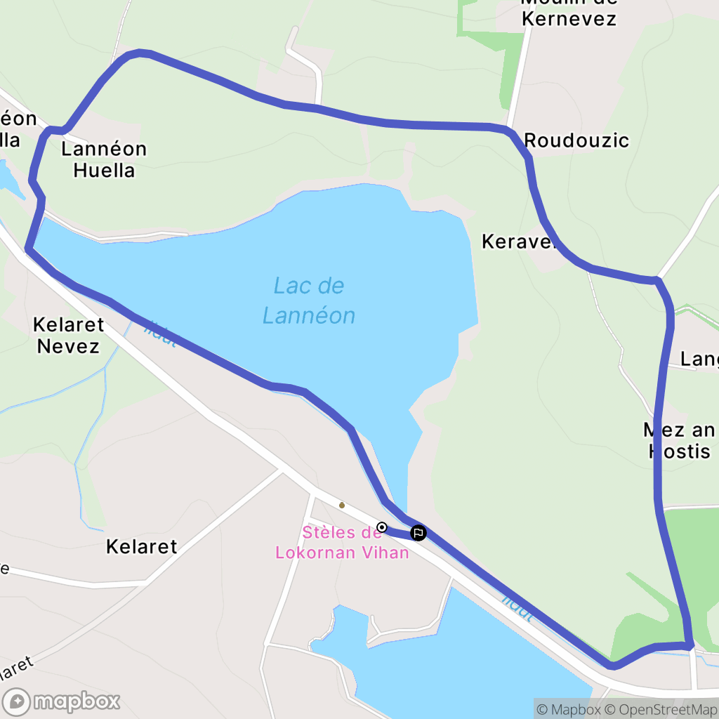Plouarzel : carte du parcours de randonnée - France