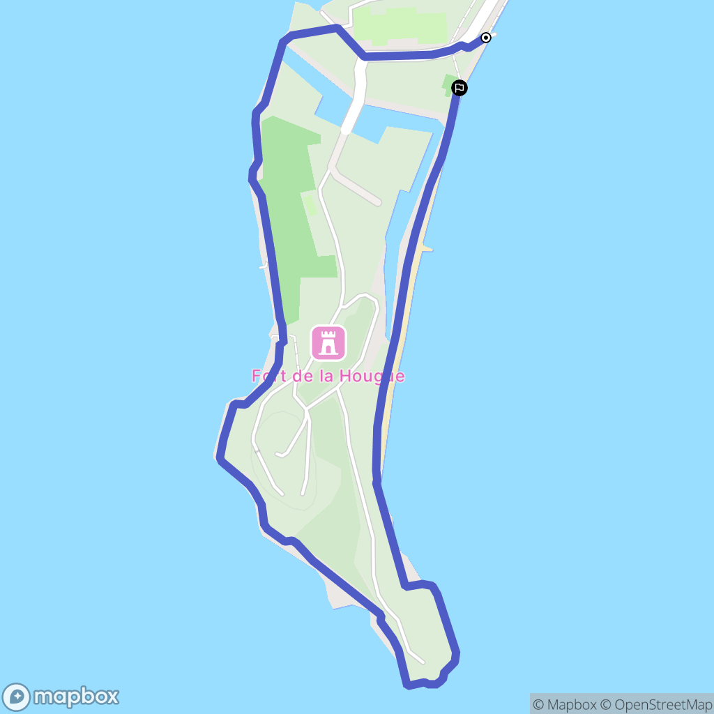 Saint-Vaast-la-Hougue : carte du parcours de randonnée - France