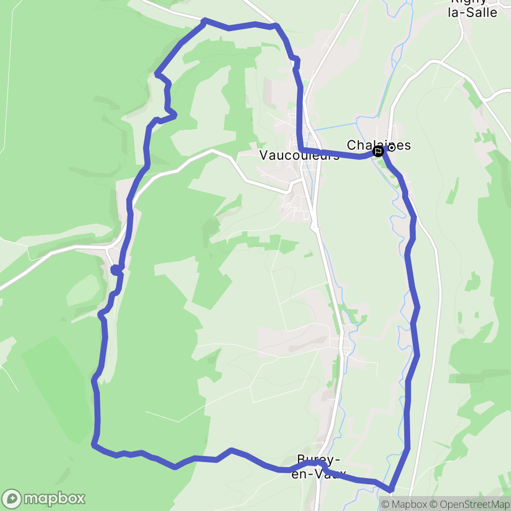 Chalaines : carte du parcours de randonnée - France
