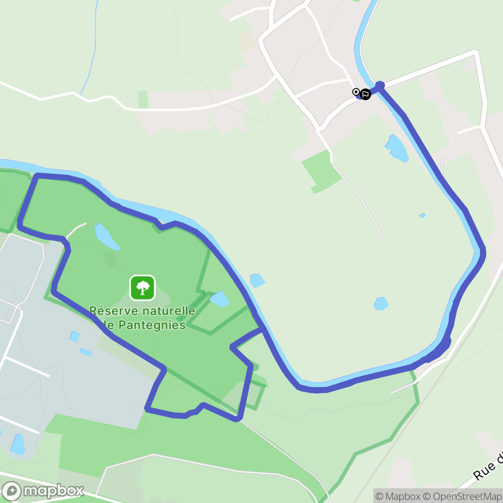 Boussières-sur-Sambre : carte du parcours de randonnée - France