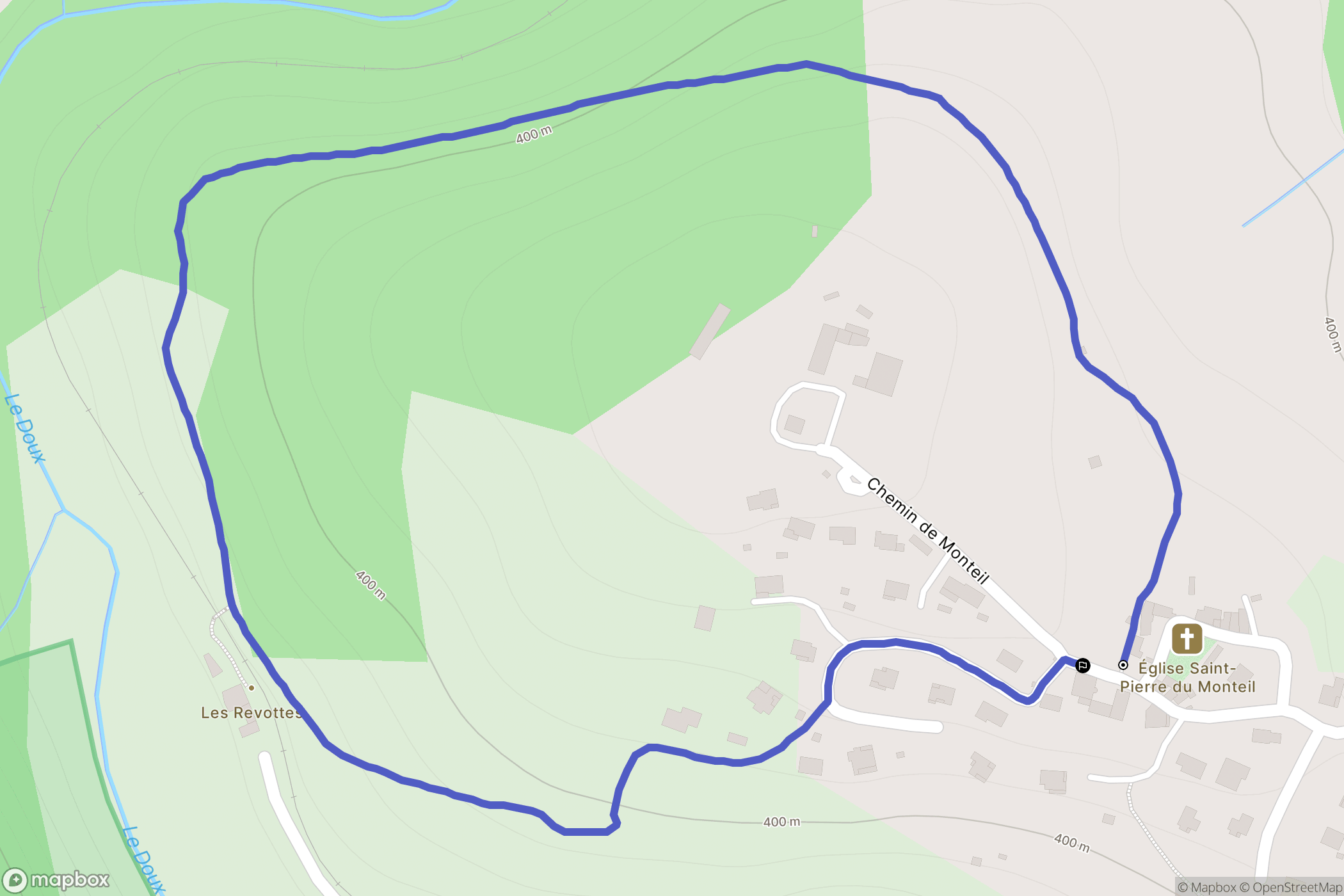 Le Crestet : carte du parcours de randonnée - France