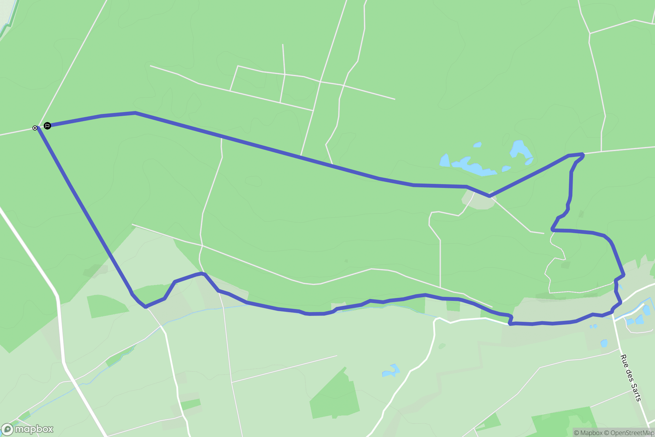 Éperlecques : carte du parcours de randonnée - France