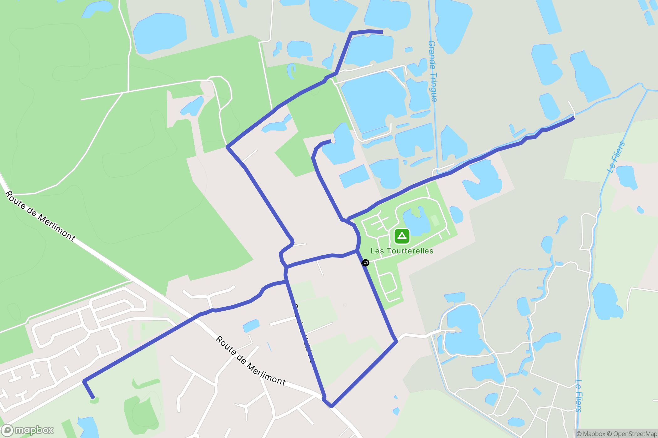 Rang-du-Fliers : carte du parcours de randonnée - France