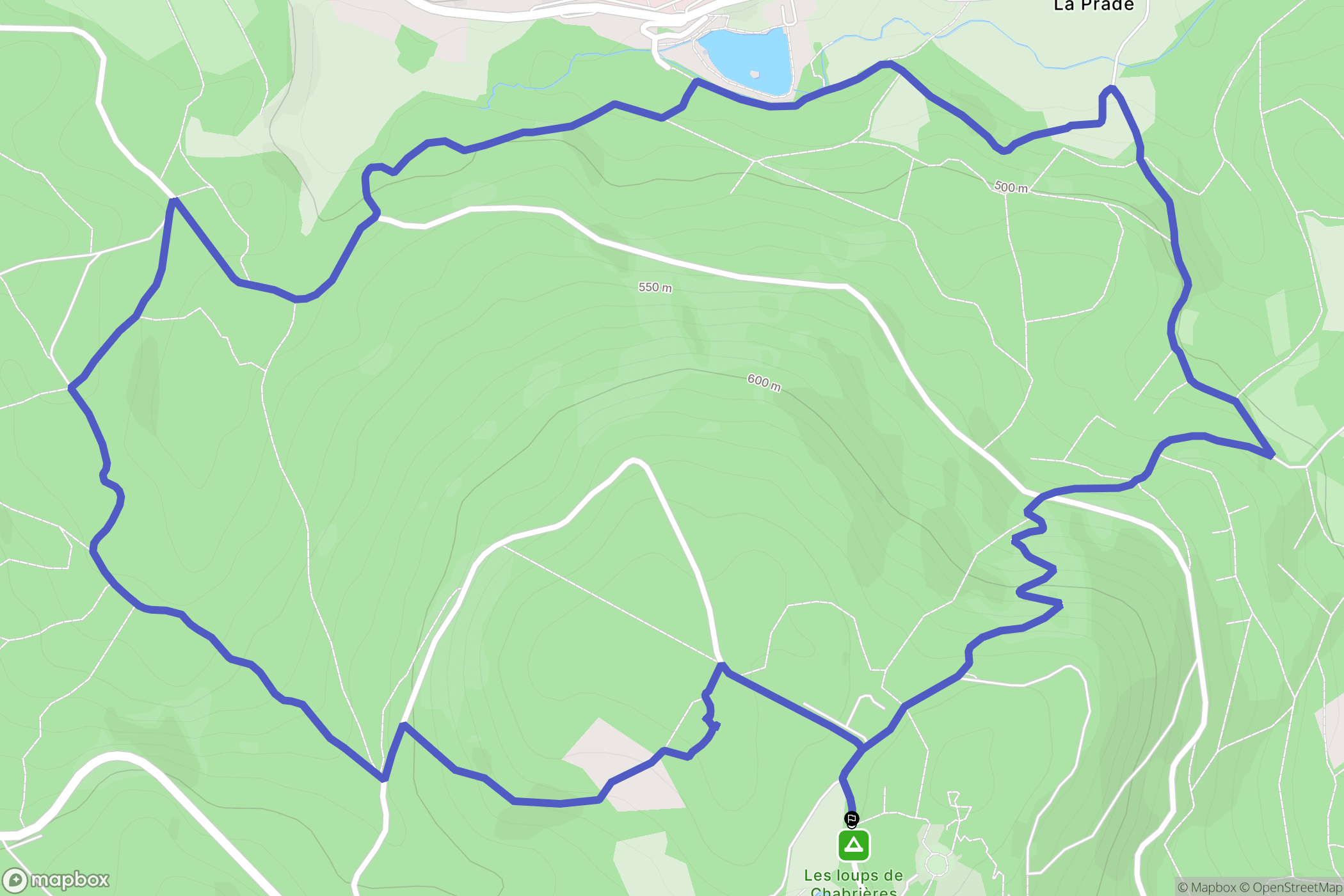 Sainte-Feyre : carte du parcours de randonnée - France
