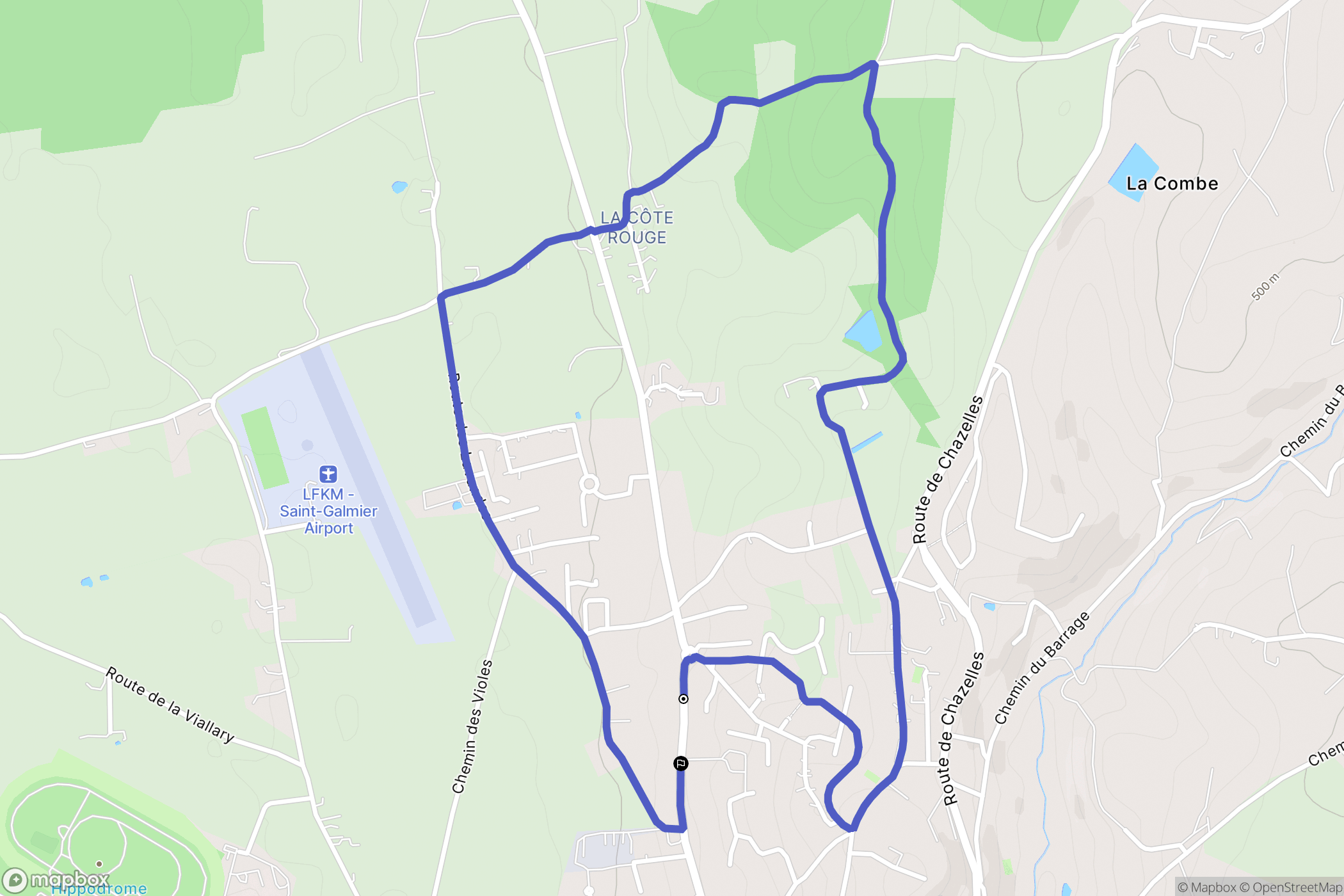 Saint-Galmier : carte du parcours de randonnée - France