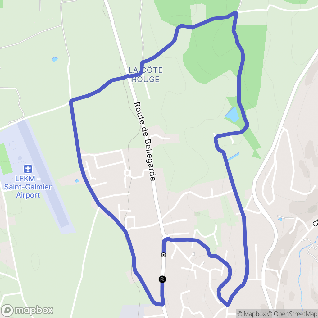 Saint-Galmier : carte du parcours de randonnée - France