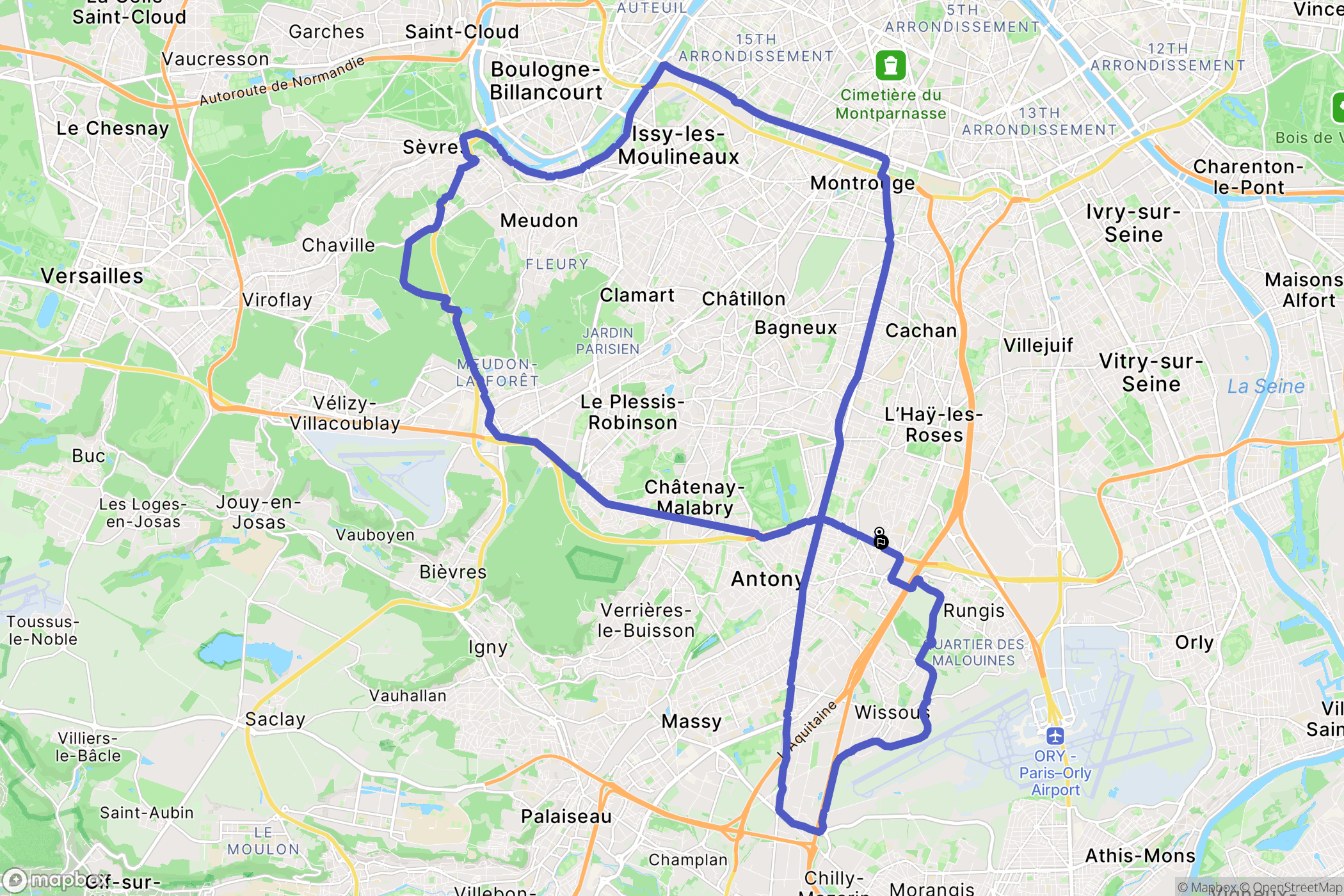 Fresnes : carte du parcours de randonnée - France