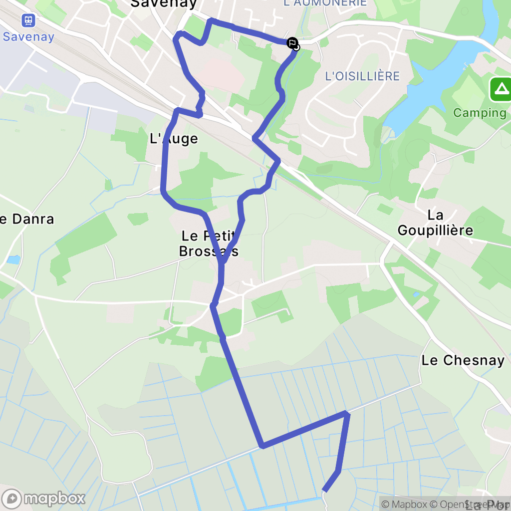 Savenay : carte du parcours de randonnée - France