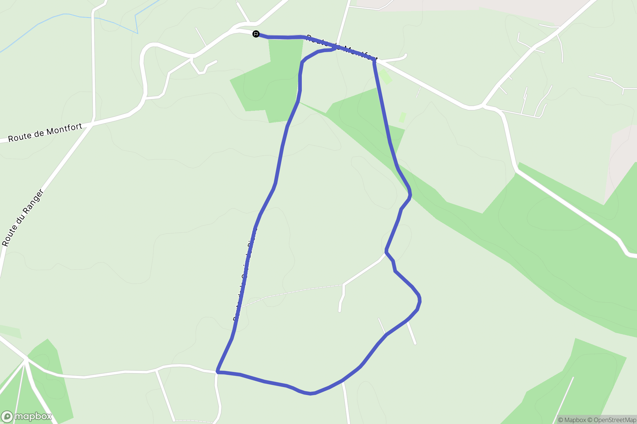 Les Monts du Roumois : carte du parcours de randonnée - France