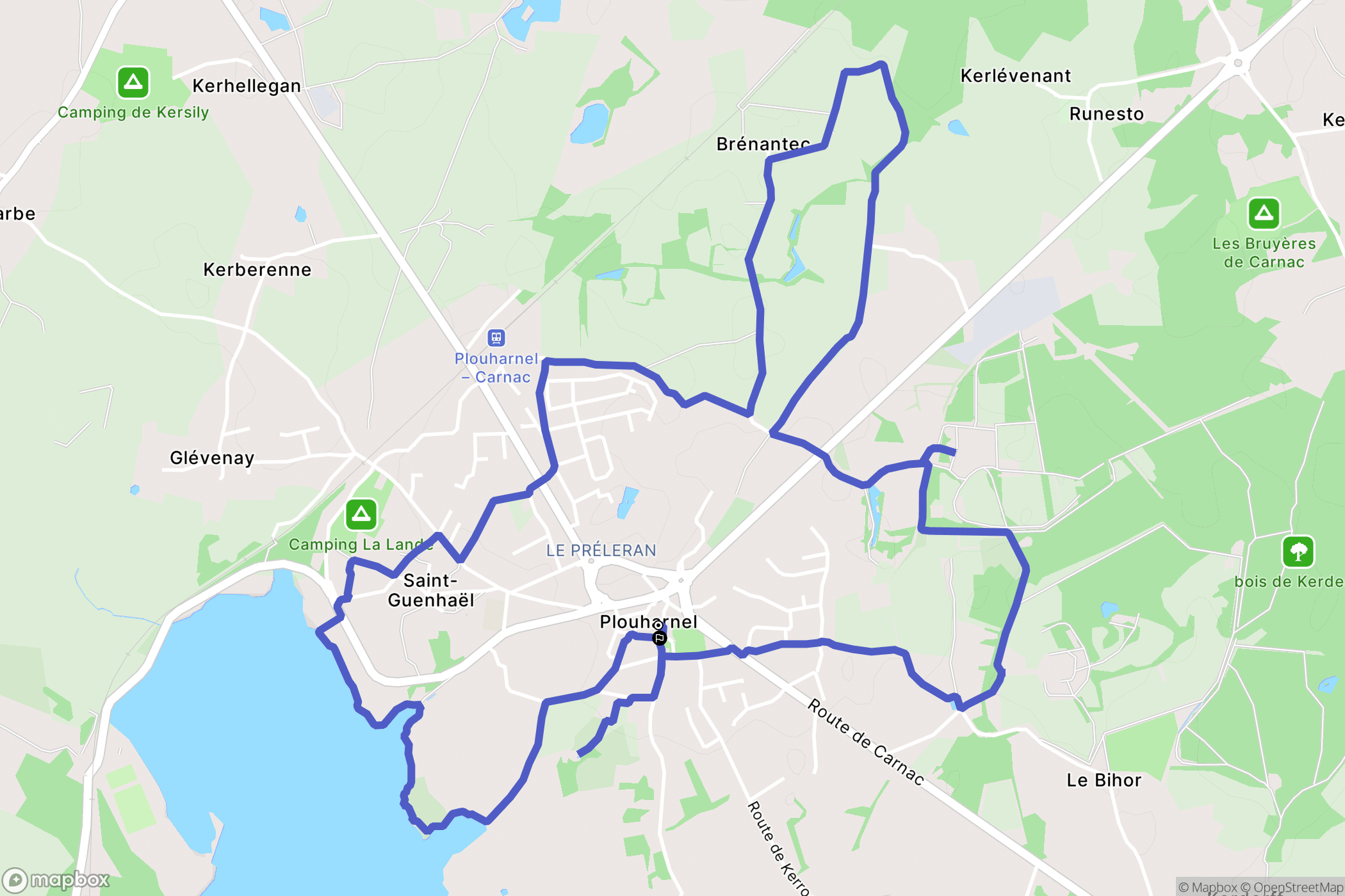 Plouharnel : carte du parcours de randonnée - France