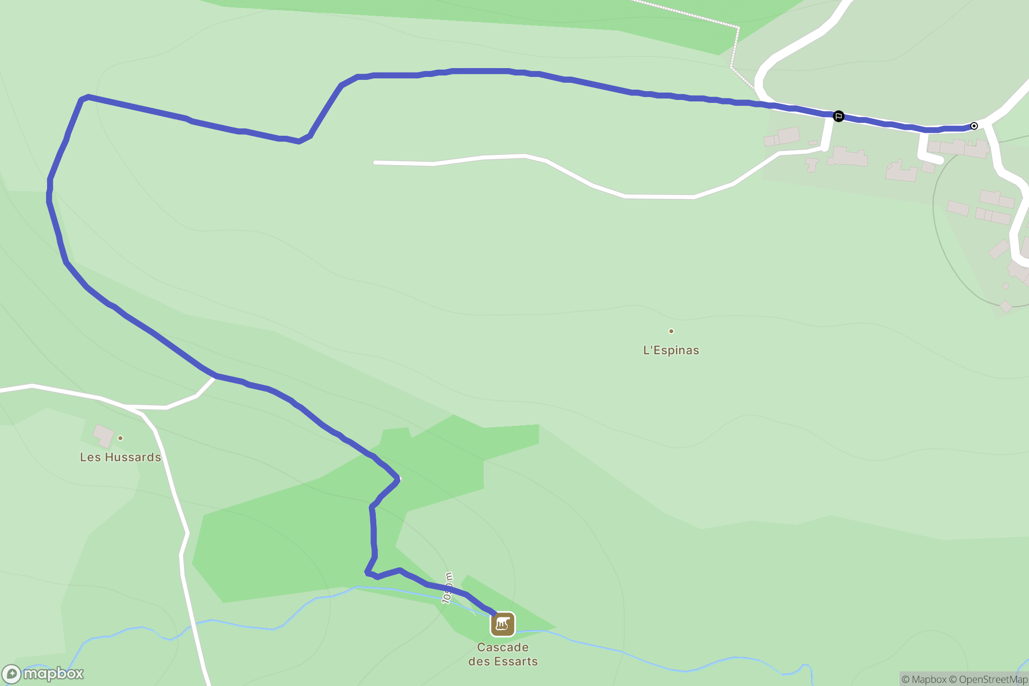 Chastreix : carte du parcours de randonnée - France