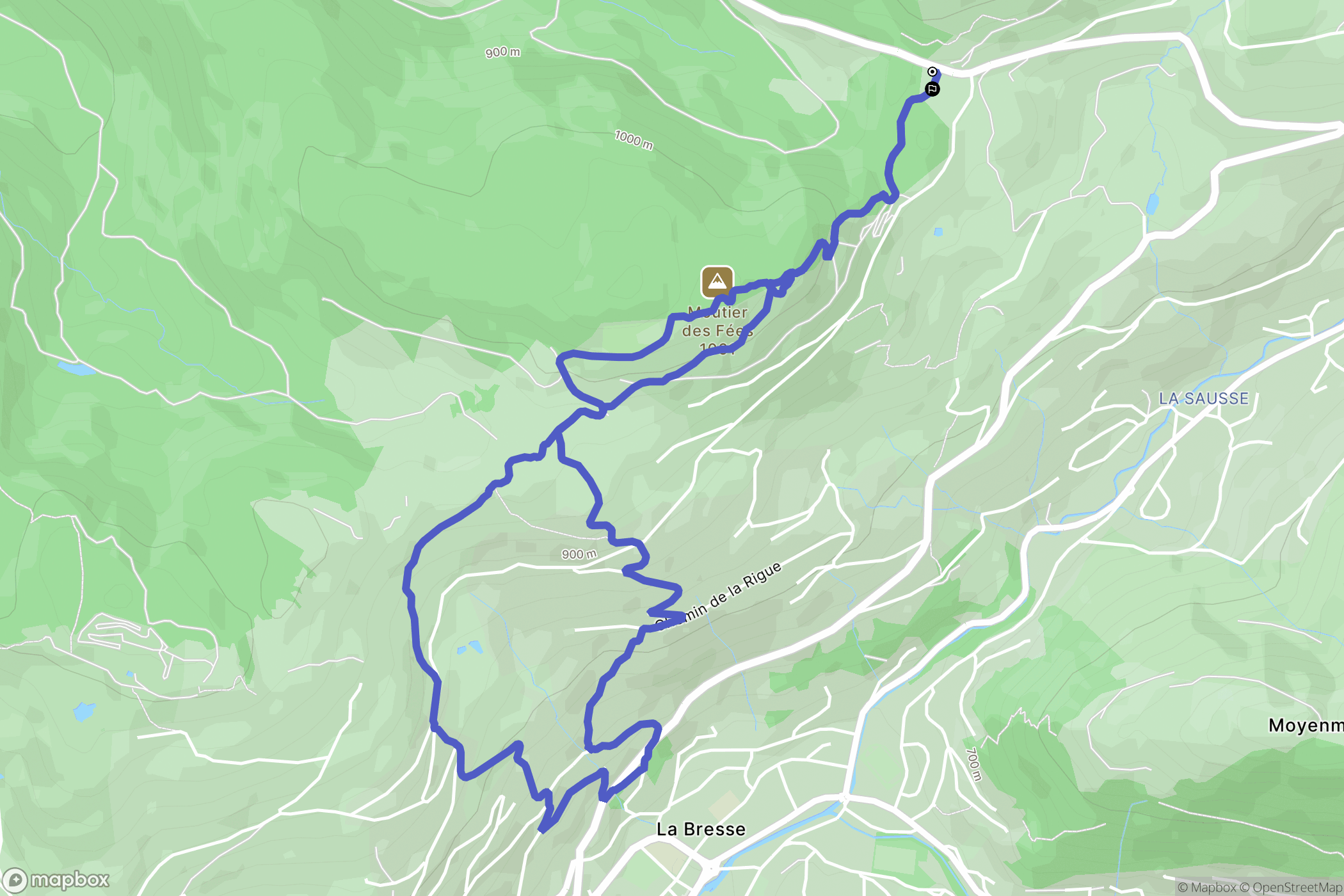 La Bresse : carte du parcours de randonnée - France