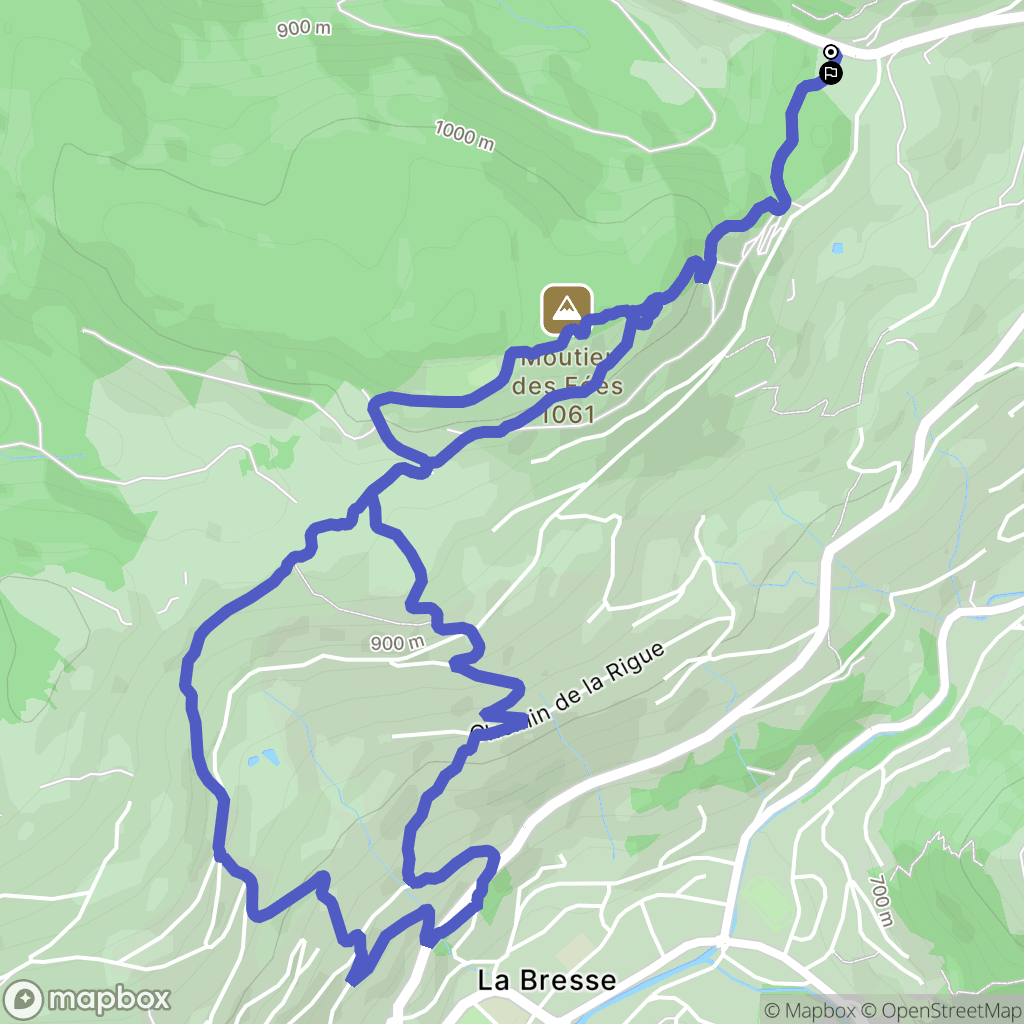 La Bresse : carte du parcours de randonnée - France