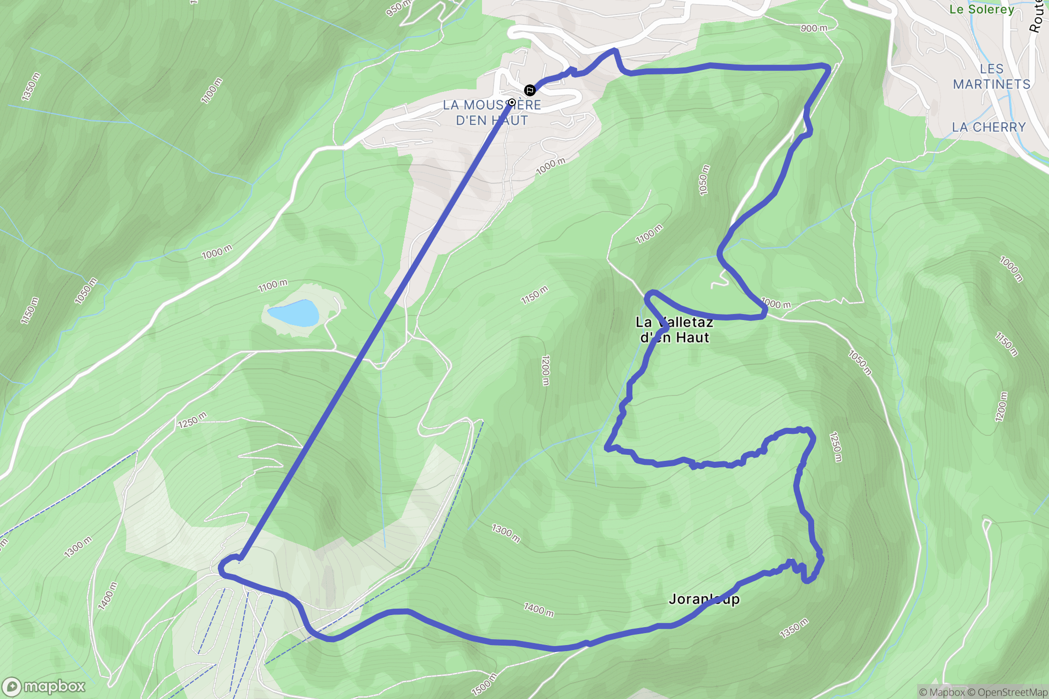 Saint-Jean-d'Aulps : carte du parcours de randonnée - France