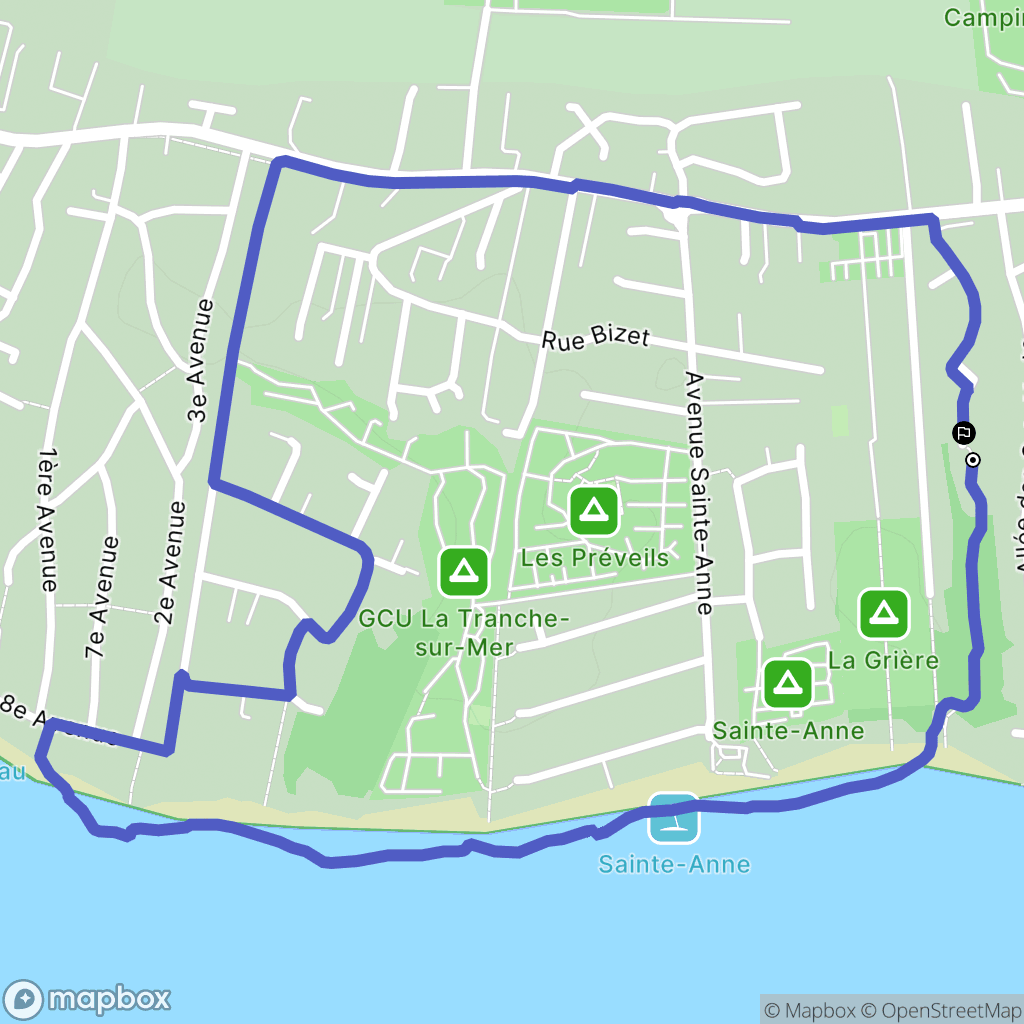 La Tranche-sur-Mer : carte du parcours de randonnée - France