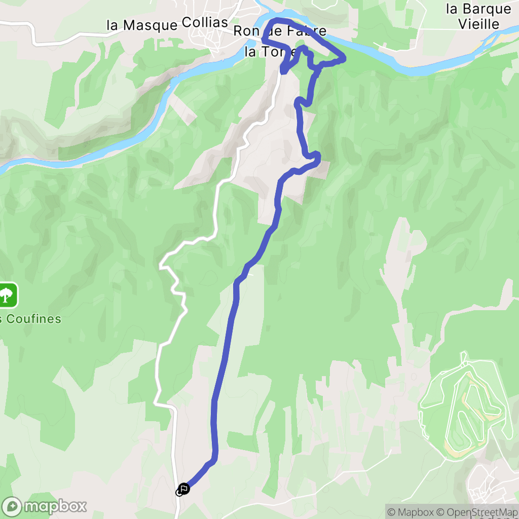 Cabrières : carte du parcours de randonnée - France