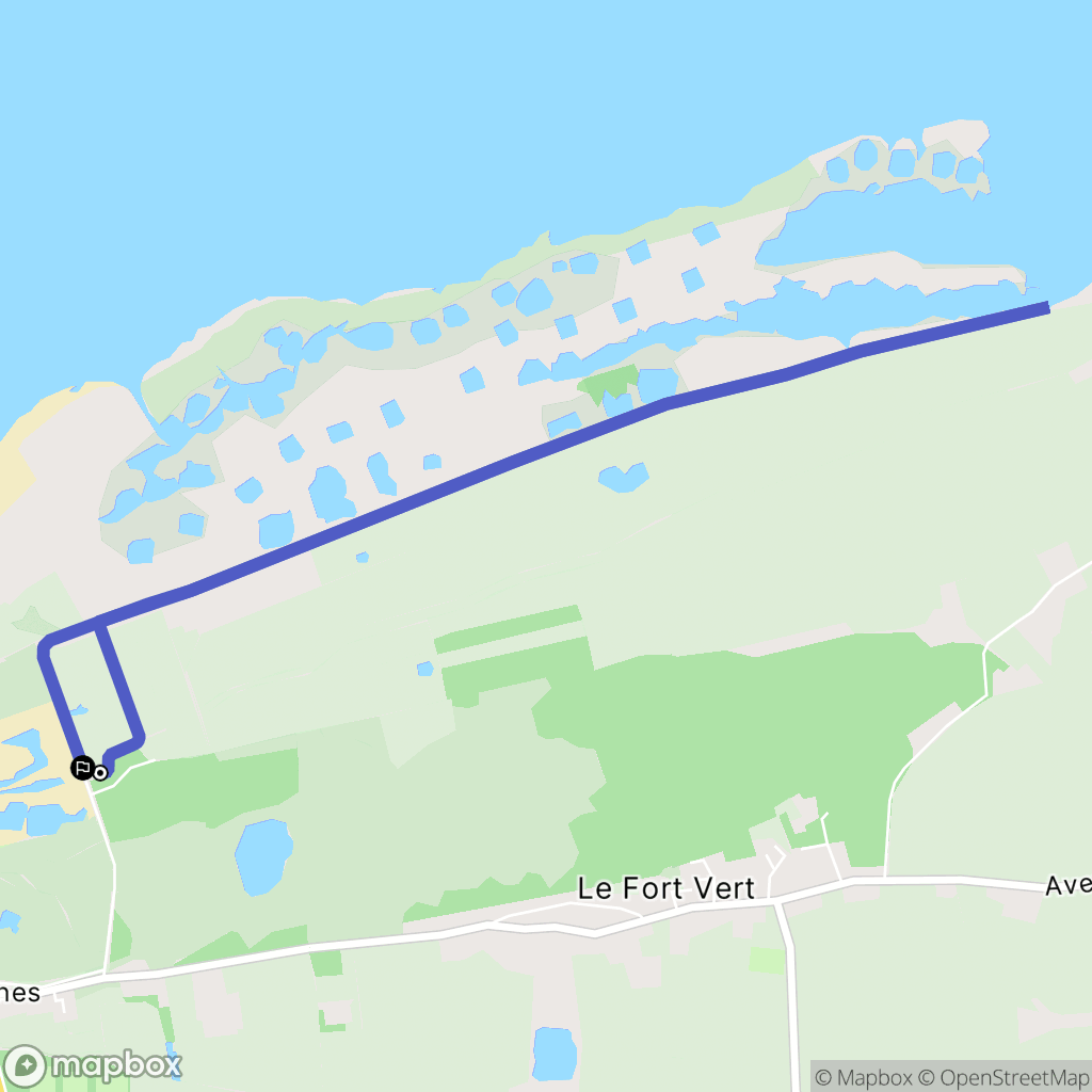 Calais : carte du parcours de randonnée - France