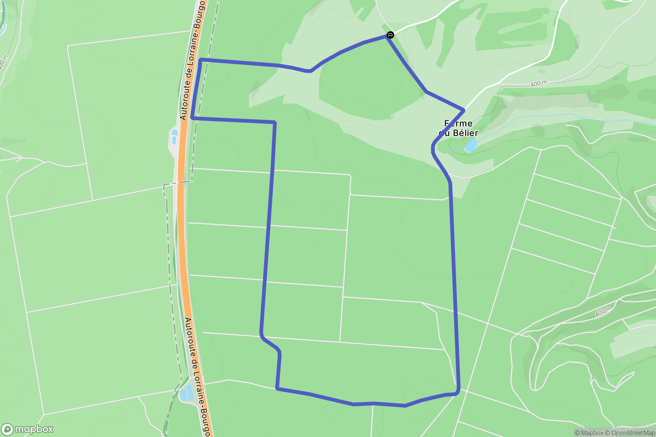 Le Val-d'Esnoms : carte du parcours de randonnée - France