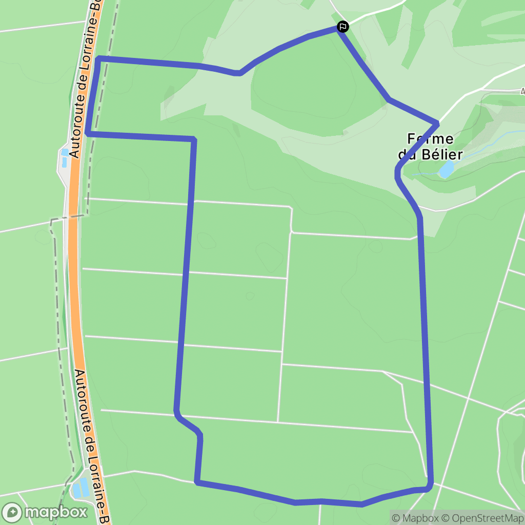 Le Val-d'Esnoms : carte du parcours de randonnée - France